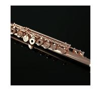 Flautas para principiantes Flauta De Plata De Ley De 18 Hoyos Orquesta Profesional Flauta De Oro Rosa Llave E Cola B(Rose gold)