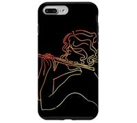 Flautista Chica Line Art Vintage Look Carcasa para iPhone 7 Plus/8 Plus