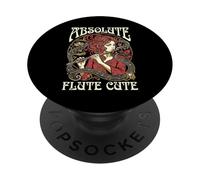 Flautista Flautista Flauta Absoluta Lindo Jugador Chica Músico PopSockets PopGrip Adhesivo