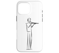 Flautista Una Línea Dibujo Flauta Lover Carcasa para iPhone 16 Pro Max
