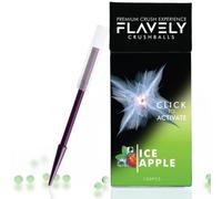 FLAVELY ICE Apple Crushball cápsulas para cigarrillos | Incluye bolas de trituración aromatizadas para 100 puntas de filtro, viene con pequeño dispensador de bolas de trituración | Sabor extra fuerte