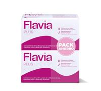 FLAVIA Plus Pack 2 x 30 Comprimidos - Alivia los Síntomas de la Menopausia, Bienestar de los Huesos, Disminuye el Cansancio, Complemento Alimenticio con Isoflavonas de Soja y Calcio