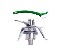 FLAVOR PLUS Cuchillas de Acero Inoxidable con Junta de Goma compatibles con Robot de Cocina THERMOMIX TM21 TM 21 Vorwerk. Regalo Cepillo de Limpieza