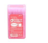 Flavored Toothpicks - Food Grade PP 6.4cm | 2 Tip Teeth Cleaning Toothpicks 100 Pcs, Soft Bristle Stain Remover Mouth Care Tools For Hotel Restaurant Camping Banquet Kitchen Hygiene Use