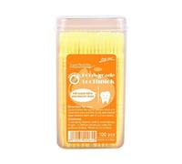 Flavoured Toothpicks - 100 Pcs Toothpicks Fishbone Design | Soft Bristle Đental Clean Picks For Frêsh Breath & Stain Removal | Food Grade PP Mouth Hygiene Picks For Travel