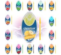 Flavouroom - Juego de 100 cápsulas de melón Premium Fresh Melon | Filtro de aroma de melón DIY para un sabor inolvidable | Incluye caja de almacenamiento para las bolas aromáticas Click