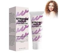 Flaxseed Oil Curly Hair Styling Gel, Extra Fuerte Scrunch Gel para rizos definidos, elástico Styling Frizz nutritivo y portátil, adecuado para rizado natural y permanente, gel yamazi
