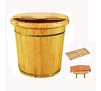 FLBT Baño de pies de Madera Cubo para el hogar Regalo Baño de pies Baño de Madera Barril de Madera para el hogar Duradero Salud Lavado de Pies Cubo Bañera de Pies Madera maciza Baño de pies