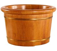 FLBT Madera Pies de baño Cubo de madera FootBainEspesarFootBagnoBarileFoot Bañera NaturaleWoodenFootWashingBarrelPedicureBainFamiliarRelajanteBollaPiedeMasajeSechia Mediedad Ancianos Curar Needed