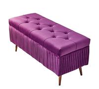 FLBT Reposapiés otomano Taburete de sofá Caja de Almacenamiento Rectangular Franela Suave Diseño Moderno Almohadilla para los pies Múltiples Colores Disponibles Otomanos (Color : Brown,