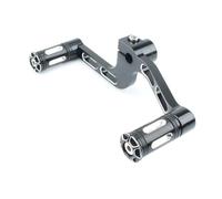 FLBZBLKASL pedal de la palanca de cambios Kit de estribos de aluminio para palanca de cambios y puntera para motocicleta para Sportster XL883 XL 1200 Mid-Controls(E)