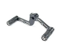 FLBZBLKASL pedal de la palanca de cambios Kit de estribos de aluminio para palanca de cambios y puntera para motocicleta para Sportster XL883 XL 1200 Mid-Controls(D)