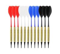 Flchettes en plastique, 3 noires, blanches, rouges et bleues pour flchettes lectroniques + tte 100, flchettes cibles lectroniques