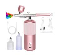 Flcivsh Juego de AeróGrafo: Compresor de AeróGrafo de Mano Recargable, AutomáTico InaláMbrico para DecoracióN de UñAs, CosméTicos y DecoracióN de Pasteles