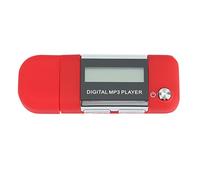 Flcivsh Reproductor de MP3 Reproductor de MúSica de Disco en U de 4 GB Compatible con BateríA AAA Reemplazable, GrabacióN (Rojo)