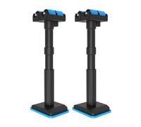 FLCPJGV 2 Piezas Barra Telescópica de Soporte para Armario de Baño con Doble Brazo Y Rodillo Eccéntrico Ajuste Simple Y Seguro Adecuada para Obreros Talleres, 2 piezas