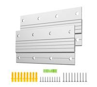 FLCPJGV 2 Piezas Colgador Francés Soporte Pared Z Clips Aleación de Aluminio Resistente a La Oxidación Nivel Incluido Adecuado para Galerías Oficinas, 6inch