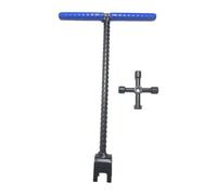 FLCPJGV 2 Piezas Llave de Medidor de Agua con Mango en T Llave Ajustable Multifuncional Herramienta para Abrir Y Cerrar Válvulas Fabricada en Acero Resistente, 12inch Blue