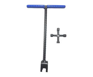 FLCPJGV 2 Piezas Llave de Medidor de Agua con Mango en T Llave Ajustable Multifuncional Herramienta para Abrir Y Cerrar Válvulas Fabricada en Acero Resistente, 12inch Blue