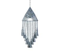 FLCPJGV Atrapasueños para Decoración de Habitación de Niñas, Macramé para Colgar en La Pared, Atrapasueños para Niñas, Decoración de Pared, Tapiz Bohemio, Art, gris, Individual