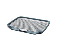 FLCPJGV Bandeja Sanitaria para Mascotas con Rejilla Antifiltrante Bandeja Entrenadora Bandeja para Perros Y Gatos Material PP Resistente Adecuada para Entrena, Azul