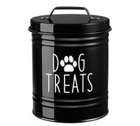 FLCPJGV Contenedor para Alimentos de Mascotas Tarro para Báscula de 54oz Recipiente Decorativo Ancha Asa Sólida Adecuado P, Negro