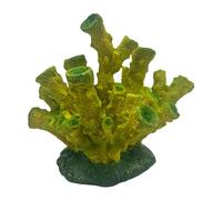 FLCPJGV Coral Estatua Decorativa Ornamento de Resina Accesorio de Acuario Escultura para Pecera Bajo Mantenimiento Adecuada para Decoración de Peceras Escrito, Verde