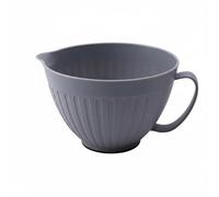 FLCPJGV Ensaladera con Asa Firme y Vertedor Bol Mezclador Profundo Recipiente para Preparar Ensaladas Cuenco de Polipropileno Compacto Apta para Servir Comidas y Uso Diario, Gris