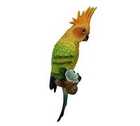 FLCPJGV Escultura de Loro para Pared Decoración de Pájaros Colgantes Estatua de Jardín Ornamentación de Pared Resina Pintada a Mano Adecuada para Jardín Terra, 2