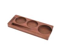 FLCPJGV Estación de Prensado de Café Organizador Multifuncional para Tamper Bandeja Compacta Soporte Accesorio Madera Resistente Fácil Higiene Diario Apto Par, 51 53mm