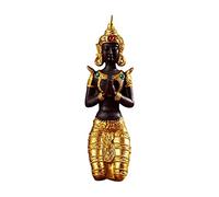 FLCPJGV Estatua Buda en Resina Artesanal Figura Shakiamuni Arrodillada Escultura Retro de Decoración Adorno para Meditación Adecuada para Regalar Decorar Rest, Estilo a, Individual
