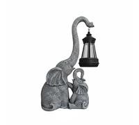 FLCPJGV Estatua de Resina Linterna Decorativa de Jardín Duradera Impermeable Adecuada para Terraza Balcón Regalo de Cumpleaños, Gris