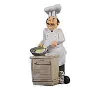 FLCPJGV Figura de Francés, Adornos de Cocina, Estatua de Cocinero de Resina, Cocinando, unico