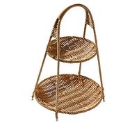 FLCPJGV Frutero de Mesa Cesta Organizadora de Frutas Soporte Multiusos Expositor de Verduras Y Organizador para Cocina Adecuado para Fiestas Bodas de, Ronda 2 Nivel, Individual