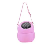 FLCPJGV Hamster Transportador Bolsa Pequeña Transpirable Portátil con Malla Pouch Cálido de Felpa Mochila Ajustable para Mascotas Pequeñas Adecuado para Excur, Rosa 27x22cm
