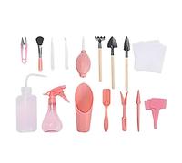 FLCPJGV Kit de Herramientas para Bonsái Mini Juego de Herramientas de Jardinería para Planta Cuidado Y Limpieza Manual Adecuado para Plantas de Inte, Conjunto de 16 Rosa