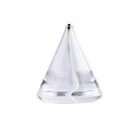 FLCPJGV Lámpara de Aceite Refillable de Cristal Transparente Portavelas de Vidrio para Emergencias Vela Recargable de en Botella Estable Materi, Cono, Individual