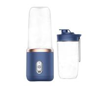 FLCPJGV Licuadora Portátil Batidora Exprimidor Eléctrica Vaso Mini Multifunción Seis Ángulos Eficiente Apto para Ejercicio Camping Cocina, Azul, tal como se describe