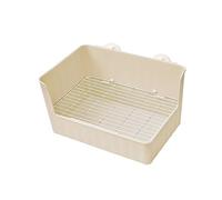 FLCPJGV Litter Tray Toilet Bandeja de Arena para Animales Domésticos Caja de Esquina para Jaulas Entrenador de Orinal para Mascotas Material PP Reforzado Y Re, MARRÓN