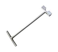 FLCPJGV Llave para Válvula de Bola Antirretorno, Cabeza de Doble Orejeta, Resistente, Multiusos, 51 Cm de Largo.