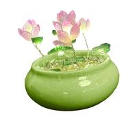 FLCPJGV Luz Nocturna Lámpara de Escritorio Artesanal Cerámica Flor Ornamentación Funcional Proyecto DIY Adecuada para Regalo Decoración de Hogar Sala
