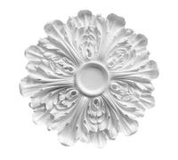 FLCPJGV Medallón de Techo PU Decorativo para Cubrir Base de Candelabros Rosetón Vintage para Techo Placa de Montaje para Lámpara Adecuado para Proyectos DIY, Diámetro 35 cm