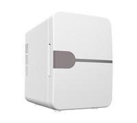 FLCPJGV Mini Nevera Compacta Portátil Refrigerador Pequeño Enfriador Calentador Termoeléctrico con Diseño Plano de Material PP Adecuado para Dormitorio Coche, Blanco