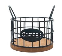 FLCPJGV Porta Cápsulas de Café Cesta de Almacenamiento Grande para Cápsulas Centro de Organización de Café Soporte de Hierro Robusto Adecuado para Cocina, negro, tal como se describe