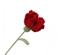 FLCPJGV Ramo Artesanal Crochet Artificial Belleza Eterna Arreglo Manual Adecuado para Celebraciones Espacios, Rojo