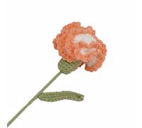 FLCPJGV Ramo Artesanal Crochet Artificial Belleza Eterna Arreglo Manual Adecuado para Celebraciones Espacios, Naranja Degradado