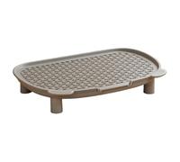 FLCPJGV Rampa para Caja de Arena para Gato Que Salpicaduras Escalón Porta Mascotas Tapete Doble Pedal Desmontable Adecuada para Gato, Gris