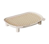 FLCPJGV Rampa para Caja de Arena para Gato Que Salpicaduras Escalón Porta Mascotas Tapete Doble Pedal Desmontable Adecuada para Gato, Blanco