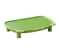 FLCPJGV Rampa para Caja de Arena para Gato Que Salpicaduras Escalón Porta Mascotas Tapete Doble Pedal Desmontable Adecuada para Gato, Verde