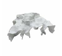 FLCPJGV Refugio Acuático Ornamentación de Acuario Cueva para Peces Refugio para Crías Estructura Fácil de Limpiar Apertura Observable Adecuado para Acuarios, Blanco, Pequeño S